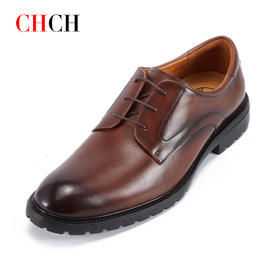 CHCH平衡鞋牛皮革擦色系带正装商务防滑大底男鞋CM2A6201