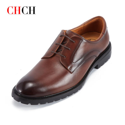 CHCH平衡鞋牛皮革擦色系带正装商务防滑大底男鞋CM2A6201 商品图0