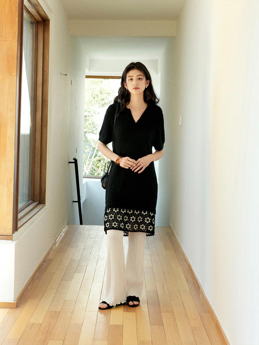 【现货】Even Vintage|丝光质感 柔顺百搭修身微喇垂感压褶长裤 商品图1