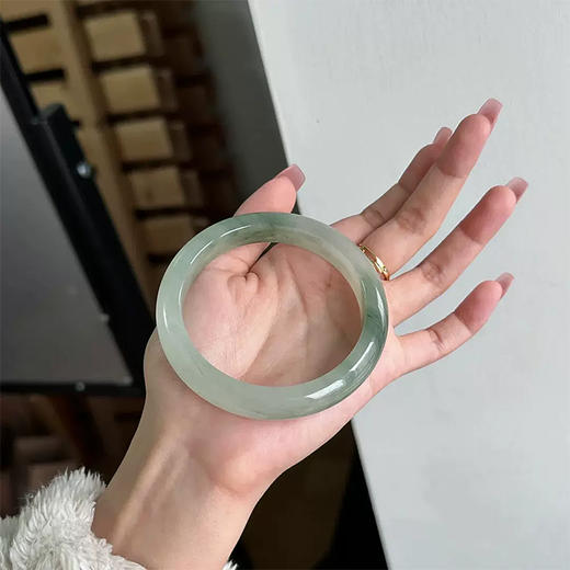 【经典】岸纾 天然气韵灵动天山冰翠精品手镯/桃花酿金丝冰玉精品手镯 商品图1