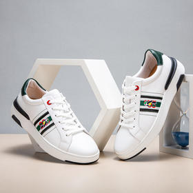CHCH平衡鞋牛皮面料刺绣撞色板鞋小白鞋男鞋CN1A2013