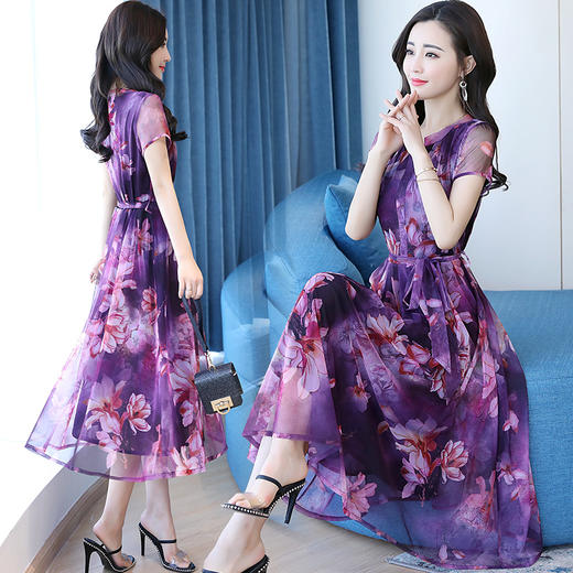 夏季中长款舒适淑女气质连衣裙CLYZ8106 商品图2