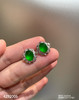 老坑玻璃种帝王绿蛋面耳钉【4292006】具体价格微信咨询 商品缩略图2