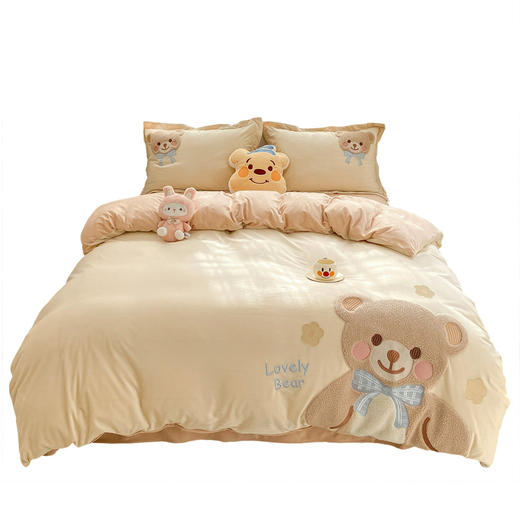 【维科家纺】牛奶绒四件套冬季加绒加厚珊瑚绒被套床单学生男童卡通 商品图1