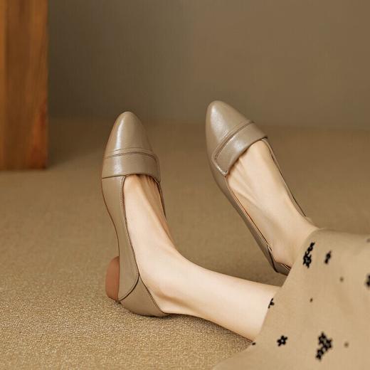 【预售5天】软皮粗跟单鞋，尖头中跟女鞋工作鞋SY&G1315 商品图4