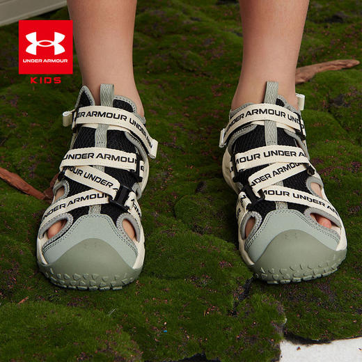 【12月-特惠福利】正品Under Armour安德玛 夏季新款儿童沙滩鞋软底透气鞋男女大童运动凉鞋 2421506 超低折扣 商品图3