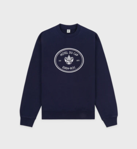 Sporty & Rich - Eden Crest crewneck - Navy - 女装 - 卫衣 - 深蓝色