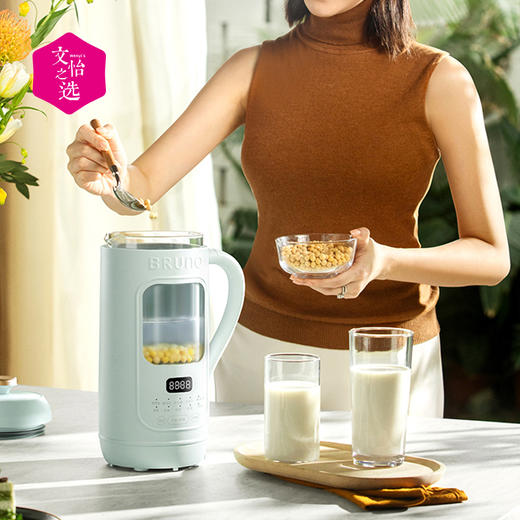 【文怡之选】Bruno 小乐透可视破壁豆浆机 丝滑免滤 1L容量 现磨现喝 一键高温清洗 商品图4