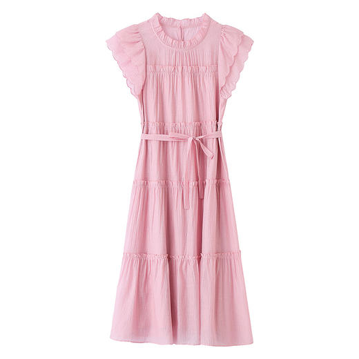 2024夏季新款时尚高级感遮肚子显瘦宽松中长款法式气质连衣裙YJML6906 商品图4