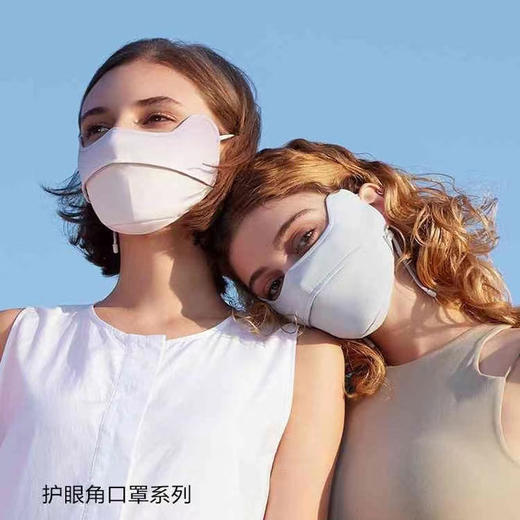 买一送一！腮红渐变色防晒口罩夏季冰丝防晒口罩女防紫外线护眼角立体防尘透气薄款户外面罩防护 商品图1