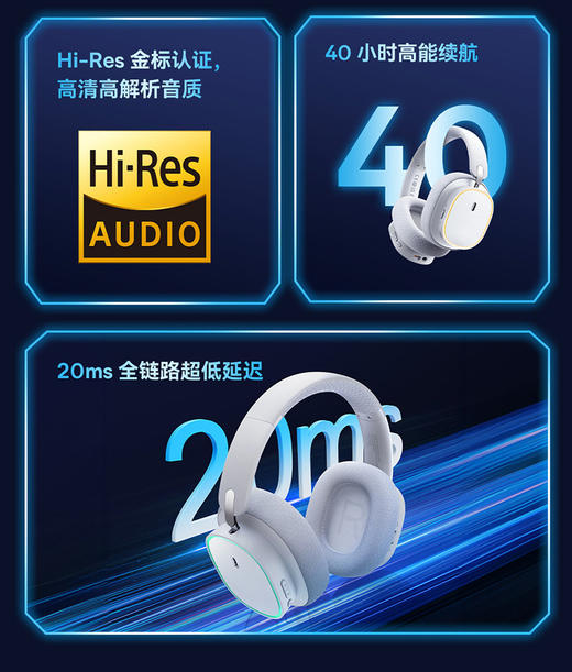 倍思 AeQur系列 GH02 头戴式游戏耳机 商品图2