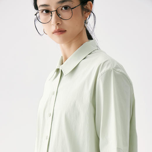 零意义 meanil  女士小翻领纹理衬衫 商品图6