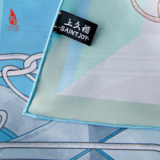 SAINTJOY/上久楷真丝方巾 双面印花真丝方巾  西域战马 FJS24025 商品图8