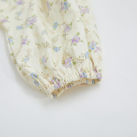 笛莎 Deesha 童装女童衬衫2024秋季新款松紧丁香花翻领衬衫 商品图4