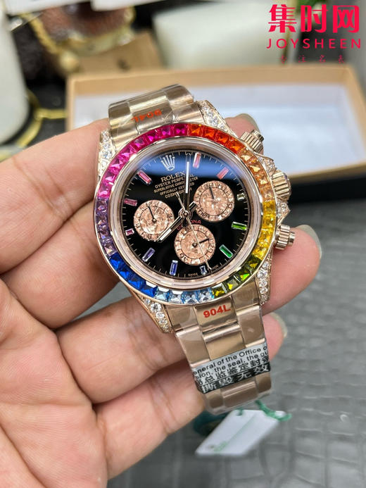 ROLEX劳力士 宇宙计型迪通拿系列 彩虹圈 彩虹迪全玫金 男士腕表 商品图2