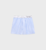 Sporty & Rich - Serif Logo Boxer Shorts White/Sky Blue Large Stripe - 女装 - 短裤 - 蓝白条纹 商品缩略图0