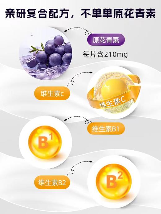 杨博士健康【一源清卉】  复合葡萄籽提取物VC片 原花青素（0.7g×90片/瓶） 商品图2