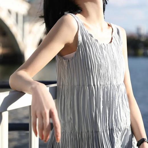 褶皱背心连衣裙，显高显瘦，优雅浪漫【G】 商品图3