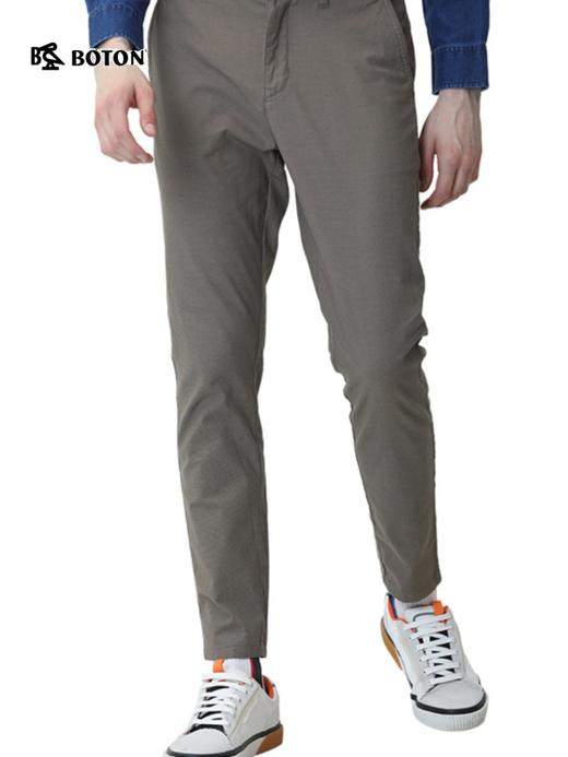 波顿春夏季薄款休闲长裤男士潮流直筒修身百搭高端裤子ME720120 商品图2