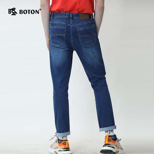 波顿年春夏薄款男士修身牛仔裤直筒长裤身休闲弹力男裤子ME700120 商品图1