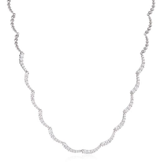 Oflye潮流饰品  月映繁星满钻轻奢锁骨链新款小众高级感项链女 商品图4