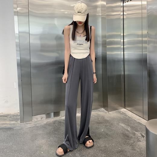 【裤子还是合身才好看！】定制款铜氨丝 开叉阔腿裤 新增黑色 显瘦显高 商品图4