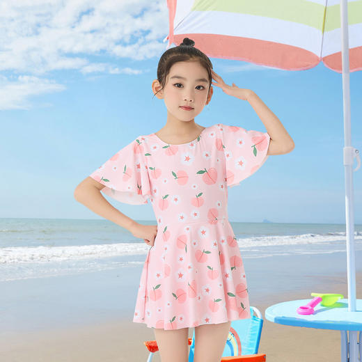 【有安全内衬】【110-150】【LAVI】夏季女童泳衣裙高弹连体泳衣 商品图3