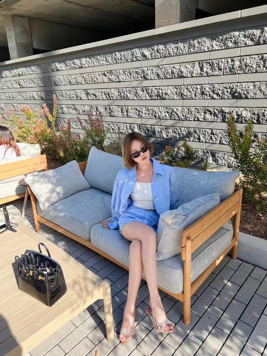 清仓捡漏 LINCHAOZHANG【星辰大海】冰蓝烫钻衬衫+短裤+背心 LC240425 LB240133 LK240291 商品图9