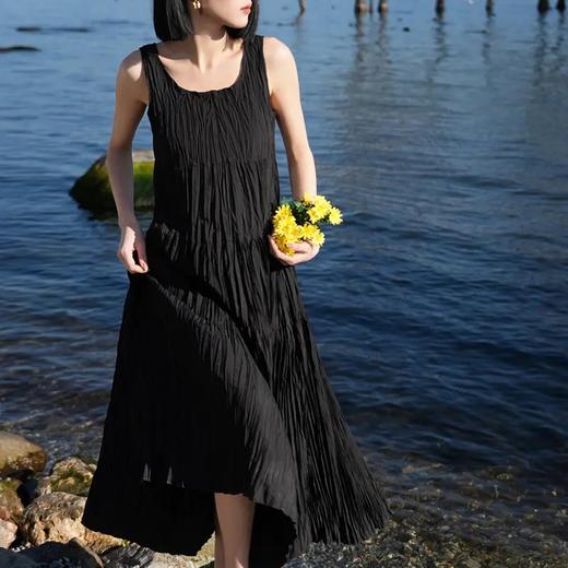 褶皱背心连衣裙，显高显瘦，优雅浪漫【G】 商品图4