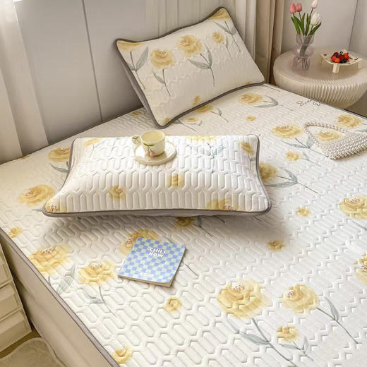 红蜻蜓 乳胶可水洗凉感丝三件套-花开朵朵 180*200cm 商品图3