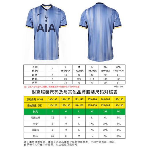 小李子NIKE耐克24-25赛季热刺客场球迷版比赛球衣短袖成人男FN8788-480 商品图3