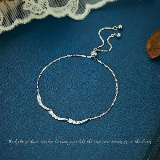 Oflye潮流饰品  原创月映繁星满钻轻奢抽拉式手链女新款手饰品 商品图1