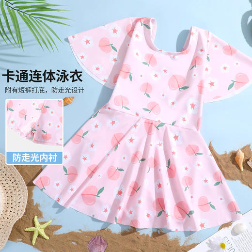 【有安全内衬】【110-150】【LAVI】夏季女童泳衣裙高弹连体泳衣 商品图5