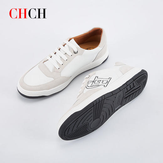 CHCH专柜同款平衡鞋牛皮小白鞋板鞋男鞋时尚百搭运动休闲鞋 商品图2
