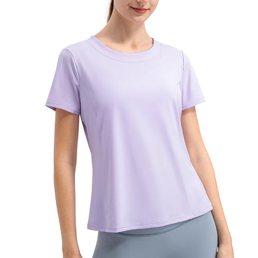 跃牌【欲动春风】系列 细纱女夏宽松瑜伽服短袖轻薄裸感透气跑步健身运动上衣32235 商品图4