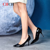 CHCH祈祈气质职业高跟漆皮细跟女士单鞋CM1B5621 商品缩略图2