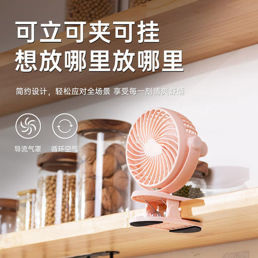 【精选】迪菲丝妮桌面云朵夹子充电款风扇（四色可选） 商品图3
