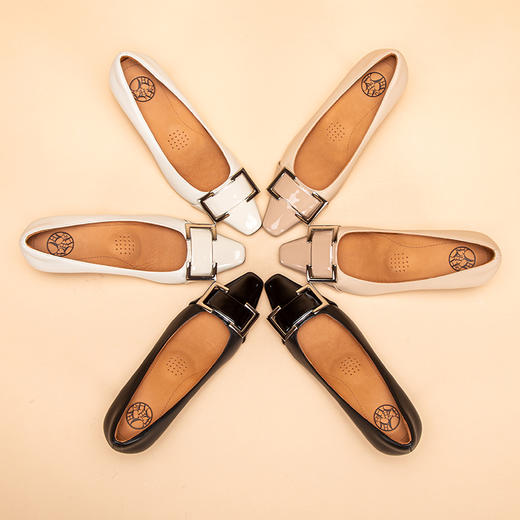 CHCH祈祈羊皮革金属扣细跟尖头高跟女士单鞋CM1B5581 商品图5