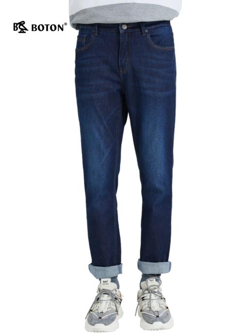 波顿牛仔长裤男士春夏季薄款冰氧吧牛仔裤宽松直筒微弹力裤子ME766121 商品图2