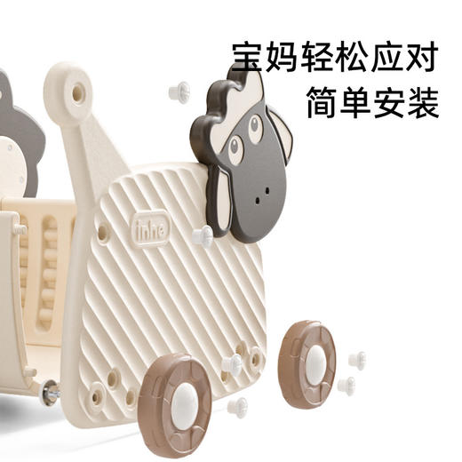 【购物小推车 收纳养成】乐其儿童小推车 卡通造型手推车 0-3岁宝宝学走路 助步车玩具 零食玩具收纳车-QQ 商品图2