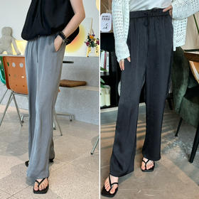 25特价 2407101   真丝莨绸 微阔腿裤