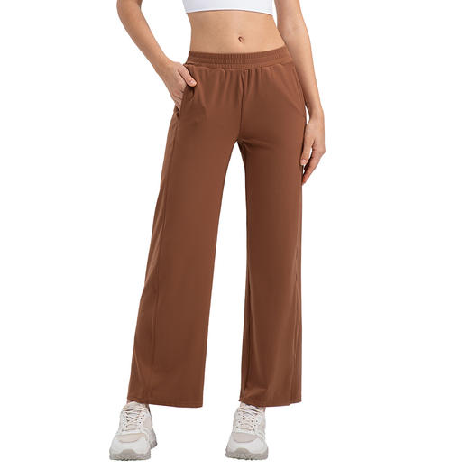 跃牌【欲动春风】系列 裸感宽松瑜伽裤女高腰垂坠阔腿裤高弹运动健身长裤32394 商品图4