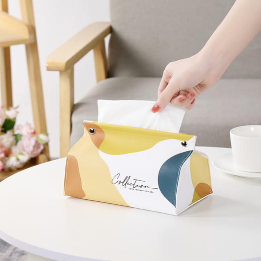 【ins风轻奢抽纸盒】客厅家用油画纸巾盒 餐巾收纳车载纸抽盒创意高档  商品图11