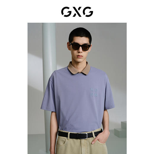 GXG棕色圆领短袖T恤G24X442025 商品图0