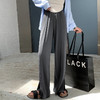 【裤子还是合身才好看！】定制款铜氨丝 开叉阔腿裤 新增黑色 显瘦显高 商品缩略图2