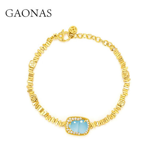 GAONAS  国风设计时尚葫芦金色手链 10572SGO 商品图0