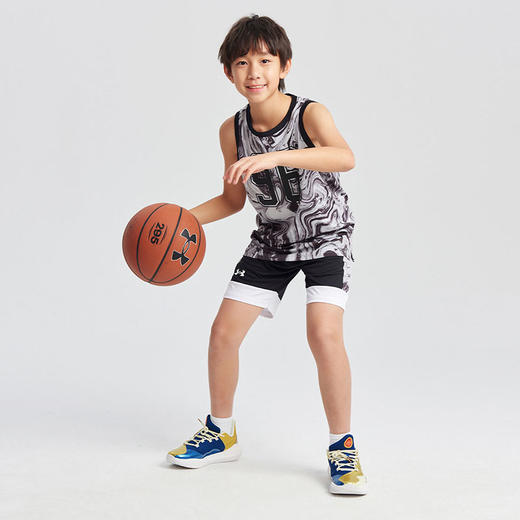 【品牌直发-爆款】正品Under Armour安德玛 季末清仓 超低折扣 儿童速干短袖背心篮球套装 242113340 商品图7