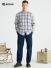 波顿格子长袖衬衫男士春季百搭格纹帅气高端高级感纯棉衬衣MS656122 商品缩略图1