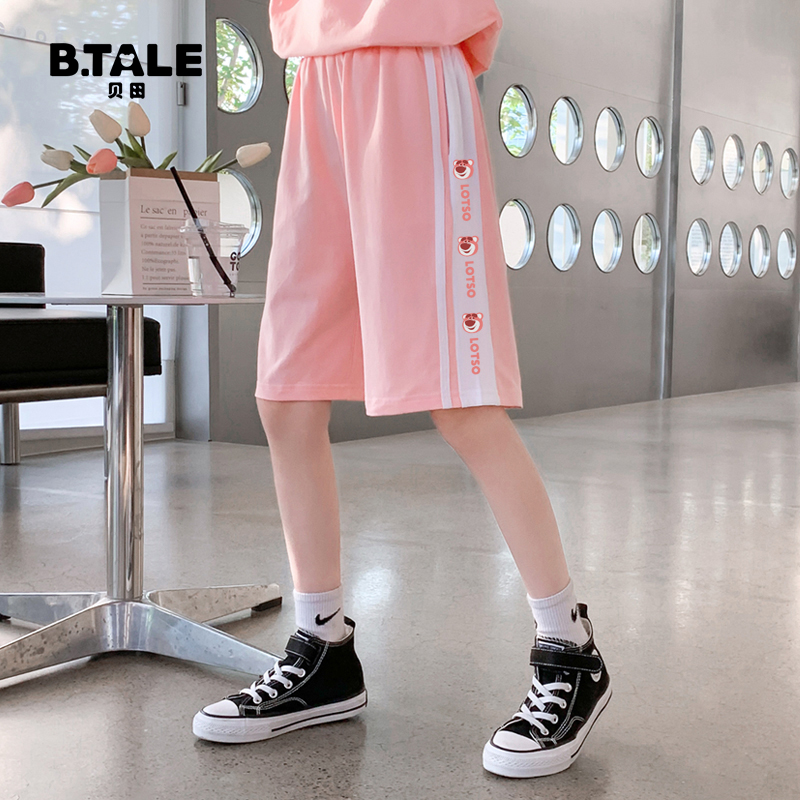 女童短裤儿童裤子夏季薄款五分裤夏款洋气中裤大童外穿夏装运动裤