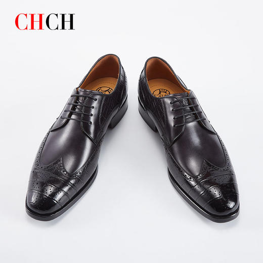 CHCH平衡鞋意大利牛皮革正装商务男鞋高档德比鞋CM2A1041 商品图2
